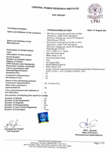 CPRI Test Report 2